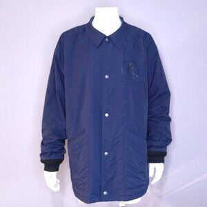 POLO SPORT Ralph Lauren Vintage Jacket XL SNAP BUTTON Vtg 90s Navy Blue PRL RARE